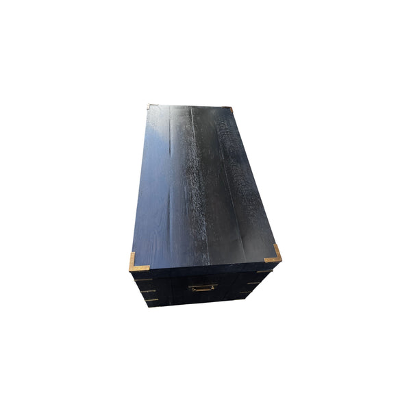 Restoration Hardware Cayden Campaign Desk Waxed black oak