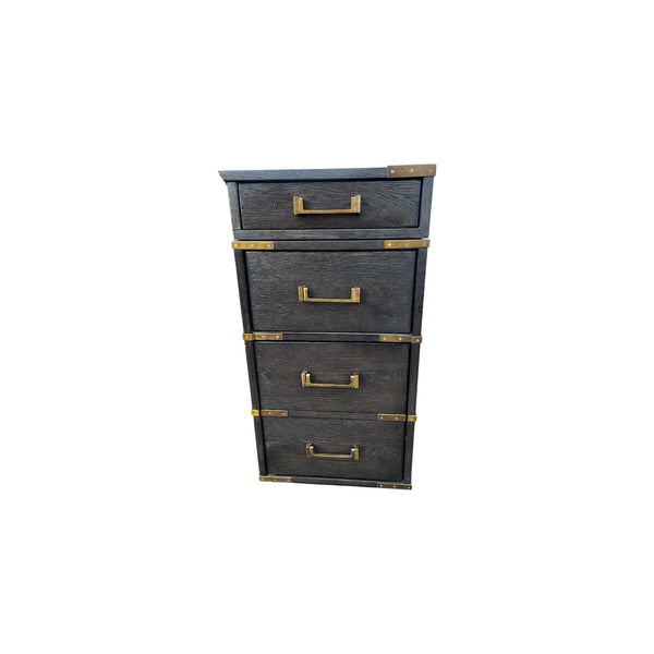 Restoration Hardware Cayden Campaign Desk Waxed black oak