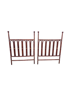 Pair of Vintage Bent Bamboo Twin Headboards