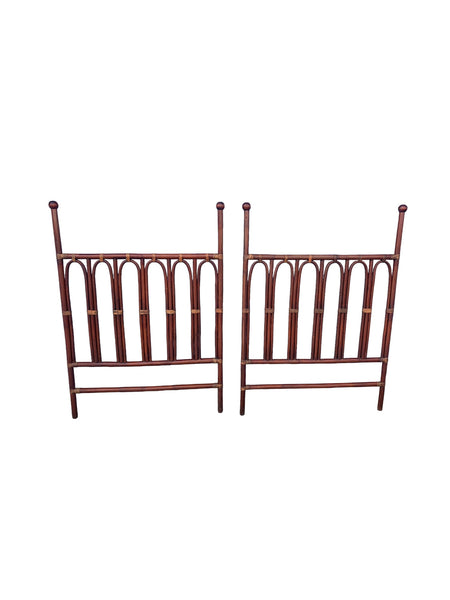 Pair of Vintage Bent Bamboo Twin Headboards