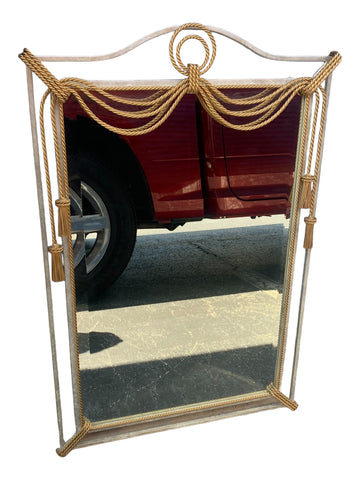 Vintage Regency Gilt Twisted Rope and Tassel Mirror