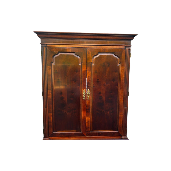 Henredon Aston Court Collection Georgian Banded Burled Armoire / TV cabinet