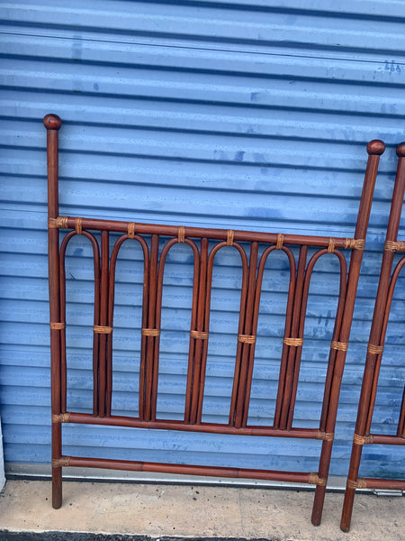 Pair of Vintage Bent Bamboo Twin Headboards