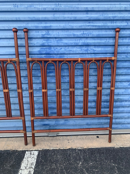 Pair of Vintage Bent Bamboo Twin Headboards