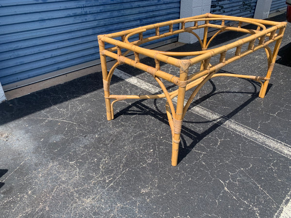 Vintage Chippendale Coastal Italian Bamboo Dining Table