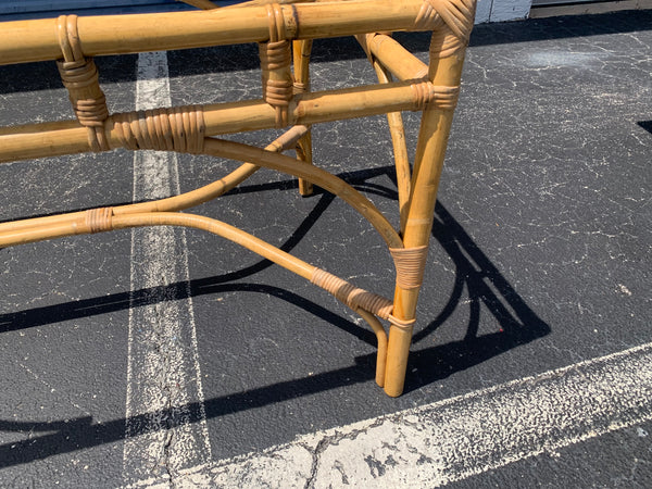 Vintage Chippendale Coastal Italian Bamboo Dining Table