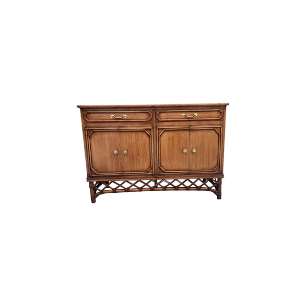 RARE Ficks Reed Dresser Buffet Server Sideboard Faux Bamboo file Cabinet