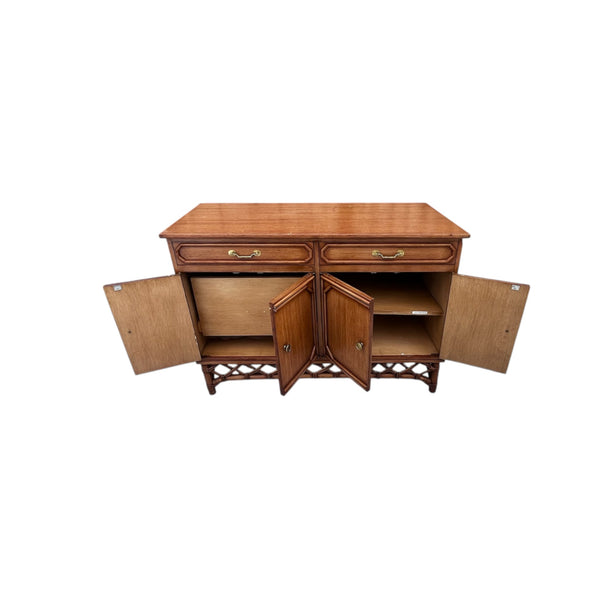 RARE Ficks Reed Dresser Buffet Server Sideboard Faux Bamboo file Cabinet