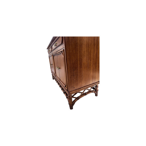 RARE Ficks Reed Dresser Buffet Server Sideboard Faux Bamboo file Cabinet