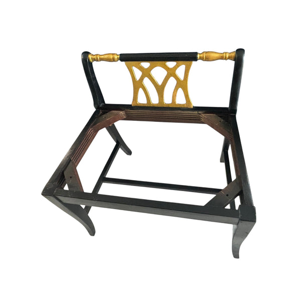 Antique Empire style wooden vanity/piano bench.