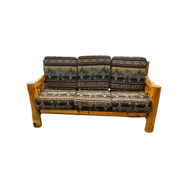 Cabinfield Red Cedar Rustic Log Sofa