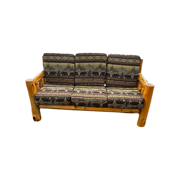 Cabinfield Red Cedar Rustic Log Sofa