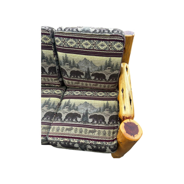 Cabinfield Red Cedar Rustic Log Sofa
