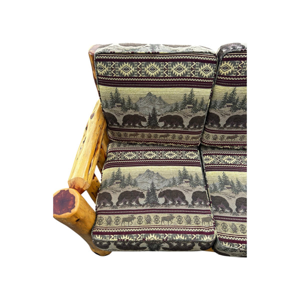 Cabinfield Red Cedar Rustic Log Sofa