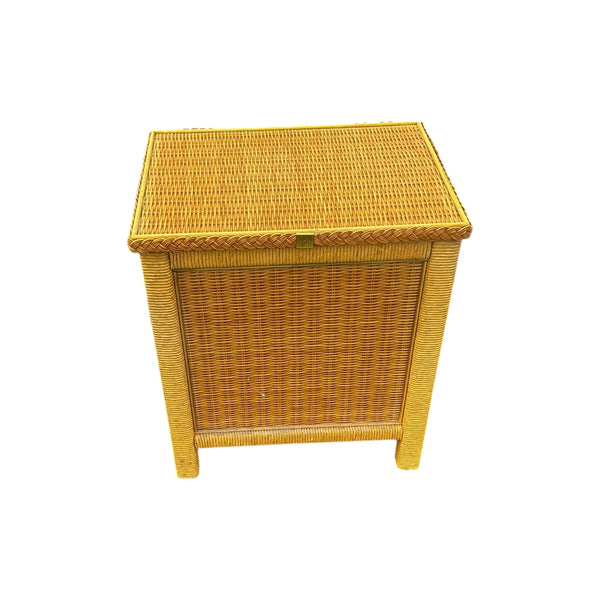 Lexington Henry Link Wicker 3 Drawer Nightstand Yellow