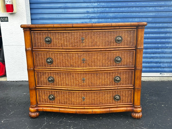 Tommy Bahama Lexington Island Breeze Collection Bamboo Wicker Chest 4 drawers