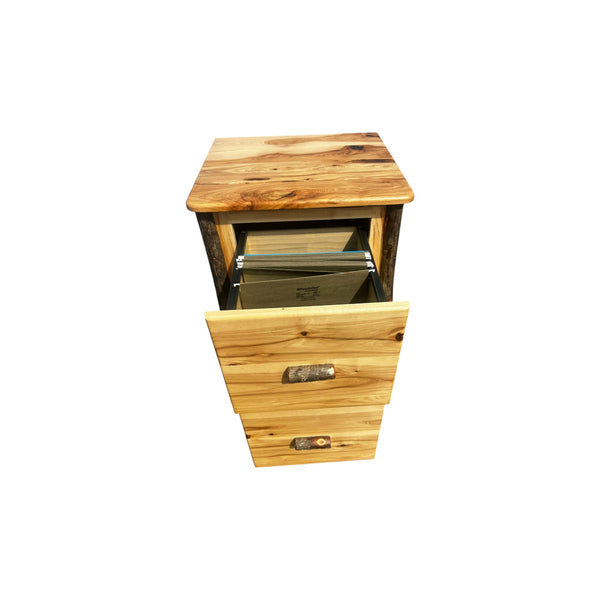 EZ Mountain Amish live edge Hickory wood File Cabinet