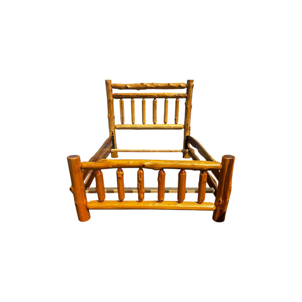 Red Cedar Double Top Rail Amish Bed Queen size