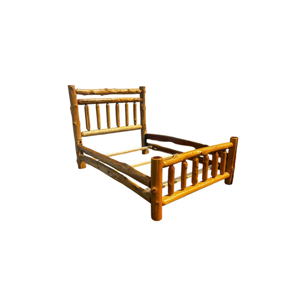 Red Cedar Double Top Rail Amish Bed Queen size