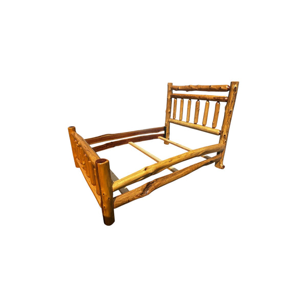 Red Cedar Double Top Rail Amish Bed Queen size