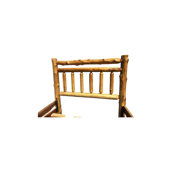 Red Cedar Double Top Rail Amish Bed Queen size