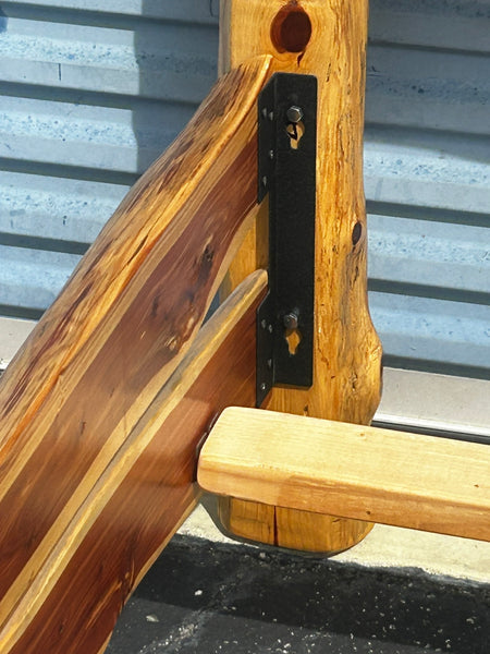 Red Cedar Double Top Rail Amish Bed Queen size