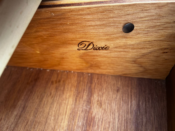 Dixie French Provincial 2-Drawer Nightstand, Distressed, Two-Tone Commode.