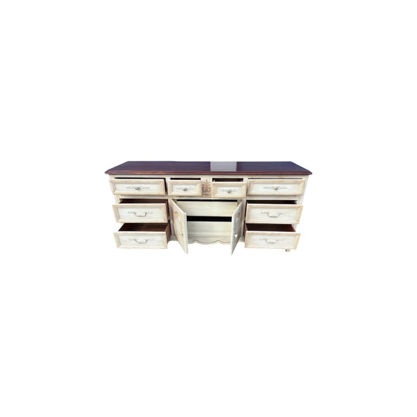 Dixie French Provincial 10 drawers long dresser