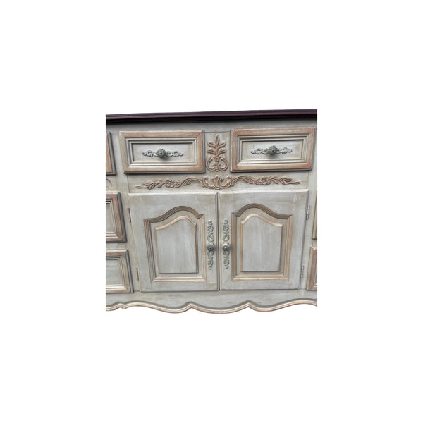 Dixie French Provincial 10 drawers long dresser