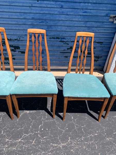 Vintage Wood Mid Century Dining Chair Set by American of Martinsville - Set of 6