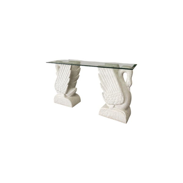 Beautiful 1980s Postmodern Swans console / entry table