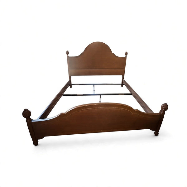 Lexington Tommy Bahama Bamboo Wicker Rattan King Size Bed with Pineapple Finials
