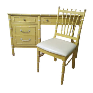 Thomasville Allegro Faux Bamboo Desk and Chair