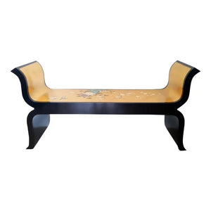 Oriental Furniture Asian Gold and Black Accent Bench