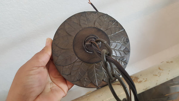 Vintage Sculptural Palm Tree Chandelier 5 arms