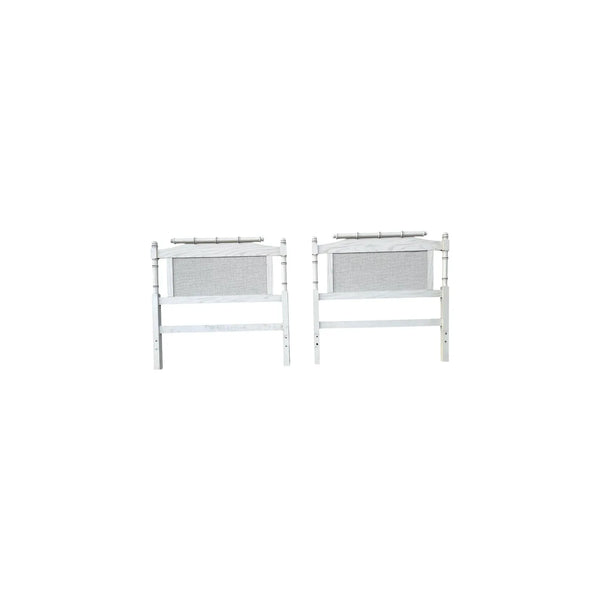 Set of 2 Faux Bamboo and Rattan Twin Headboards Henry Link Style