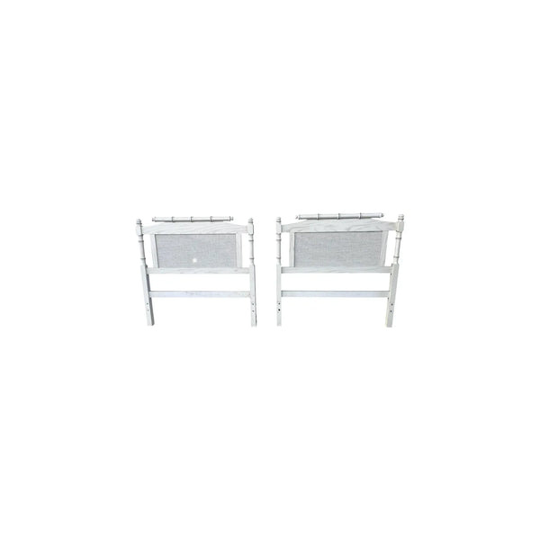 Set of 2 Faux Bamboo and Rattan Twin Headboards Henry Link Style