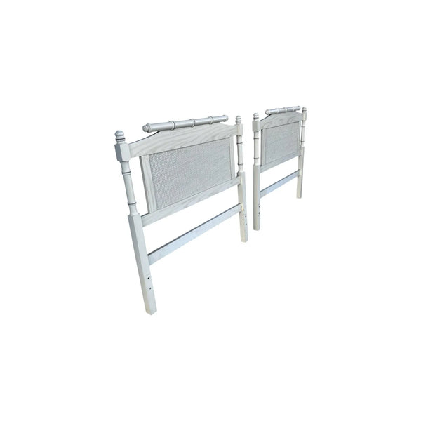 Set of 2 Faux Bamboo and Rattan Twin Headboards Henry Link Style