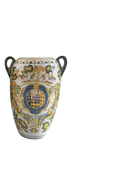 ONE Artistica Majolica Style Italian Pottery Vase Urn