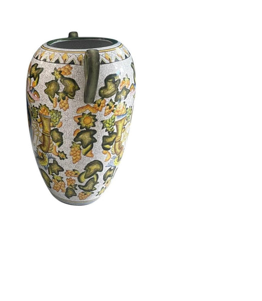 ONE Artistica Majolica Style Italian Pottery Vase Urn