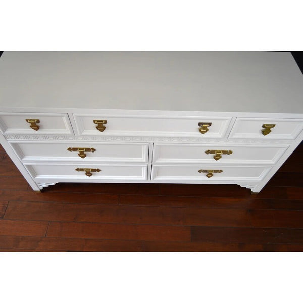 Dixie Shangri La Fretwork Dresser High Glossy White Vintage