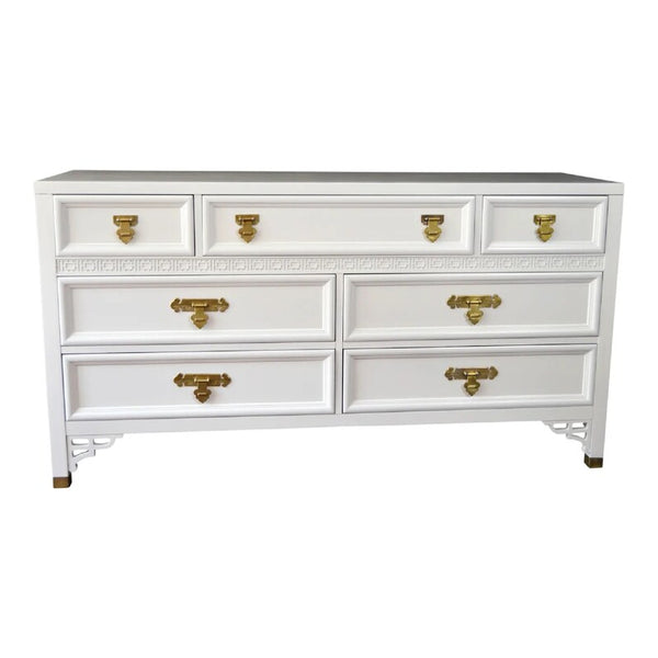 Dixie Shangri La Fretwork Dresser High Glossy White Vintage