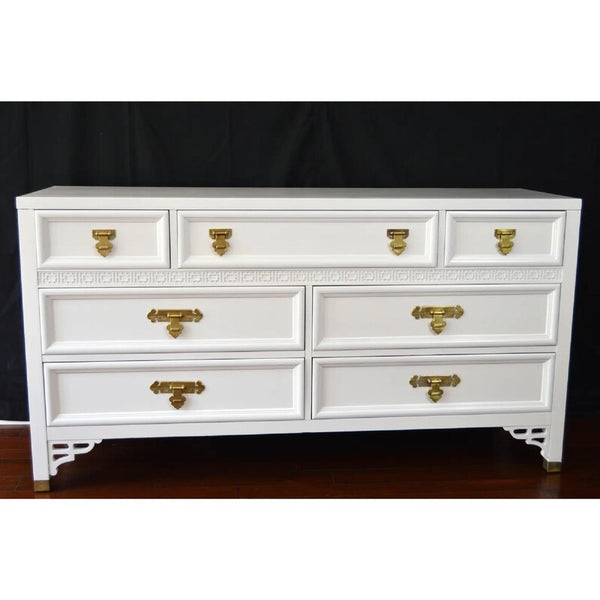 Dixie Shangri La Fretwork Dresser High Glossy White Vintage