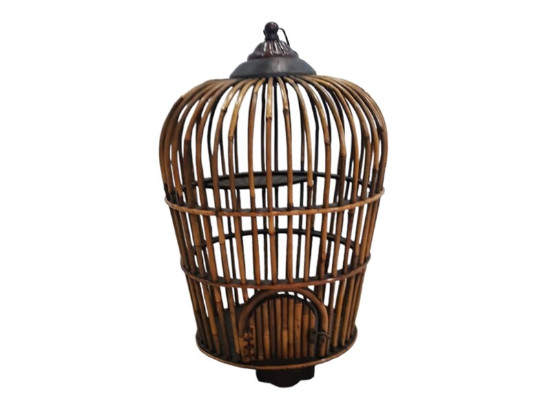 Burnt Bamboo Boho chic balloon Bird Cage