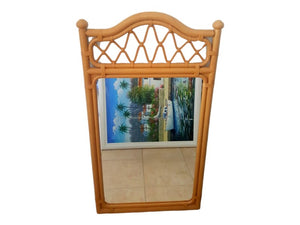 Plastic Resin Bamboo Imitation Dresser wall mirror