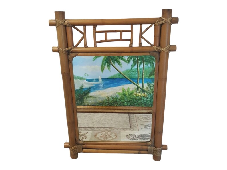 Real Bamboo Wall mirror Tropical style