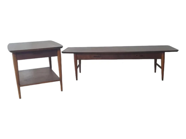 Mid Century Modern Coffee and end table set by Lane (pair)