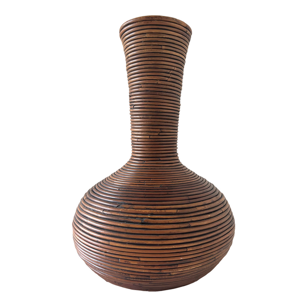 Mid-Century Crespi Style Pencil Reed Vase 24" tall