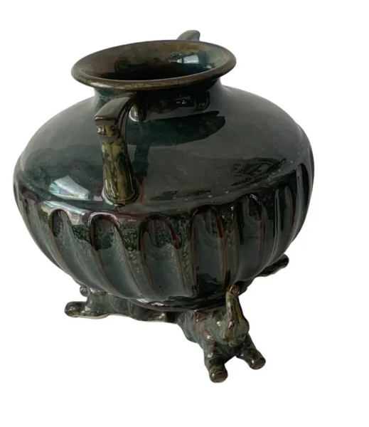 Maitland-Smith Urns Vases With 3 Elephants Legs
