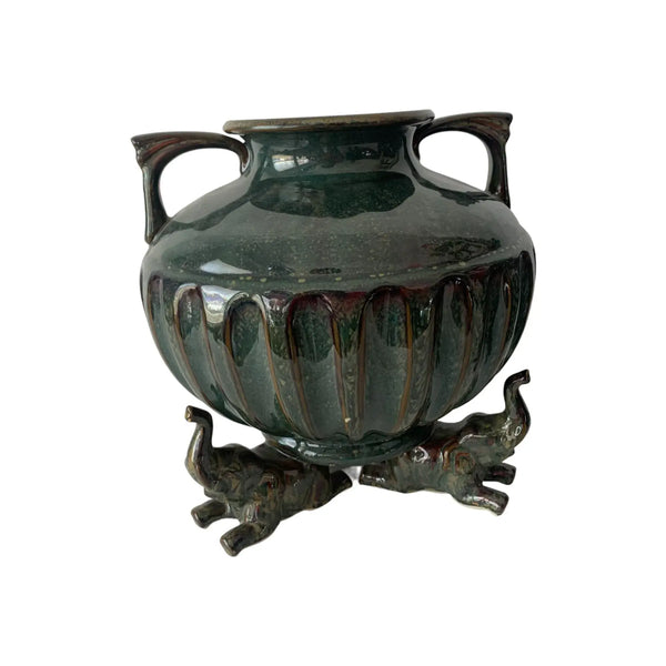 Maitland-Smith Urns Vases With 3 Elephants Legs